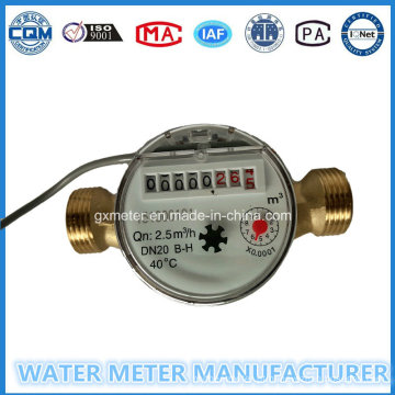 Dn15-20mm Single-Jet Water Meter com saída de pulso